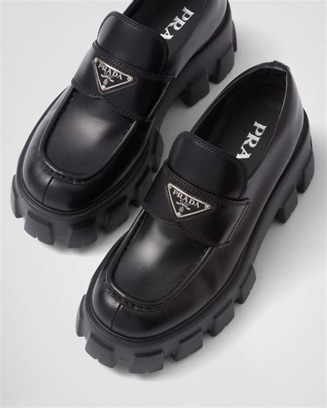 prada loafers wide feet|Prada monolith loafers women's.